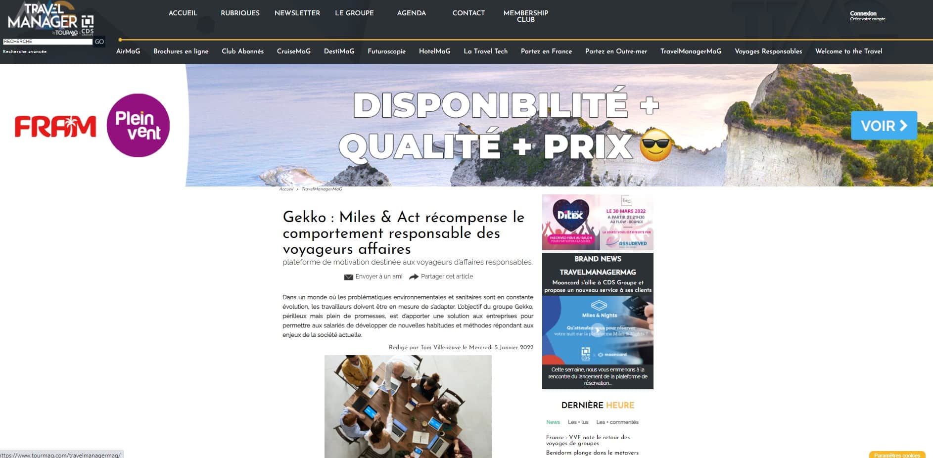 Accompagnement du Groupe Gekko dans ses relations presse