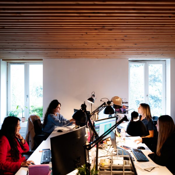 Open space de l'agence Travel-Insight vu depuis la verrière